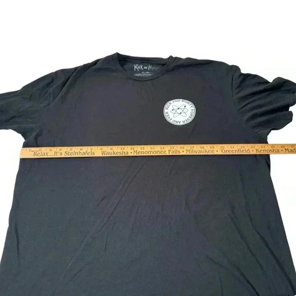 Rick And Morty Shirt Men XXL Black Cotton Crew Short Sleeve Adult Scientist - Picture 7 of 10